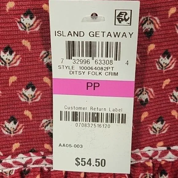 Style & Co Long Sleeve Peasant Top Sz XSP - Picture 7 of 12